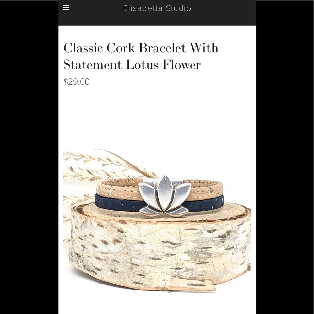Elisabetta Studio Cork Bracelet NWT